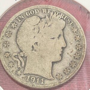 Antique 1911 S Barber Half Dollar 90% Silver